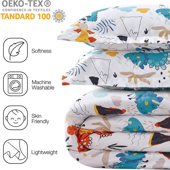 New 2 Piece Dinosaurs Comforter Set • Twin Size - Picture 6 of 6